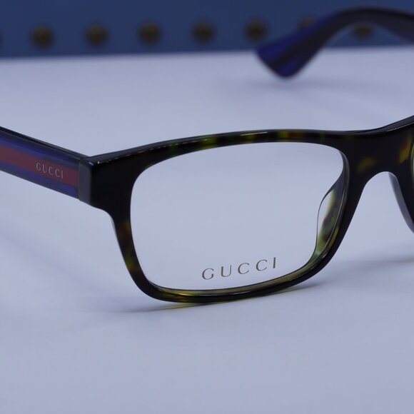 Gucci GG0006OA 003 Rectangle Eyeglasses - Havana 55mm - Picture 4 of 11